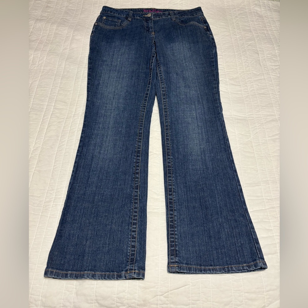 Bradley Boot Cut Jeans with embroidered back pockets Size 14